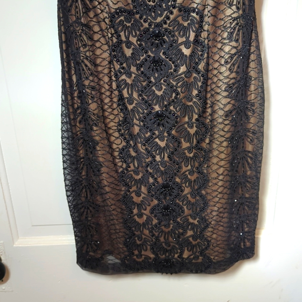 Sue Wong Nocturne Black Beaded Cocktail Dress Size 6 - Picture 2 of 13